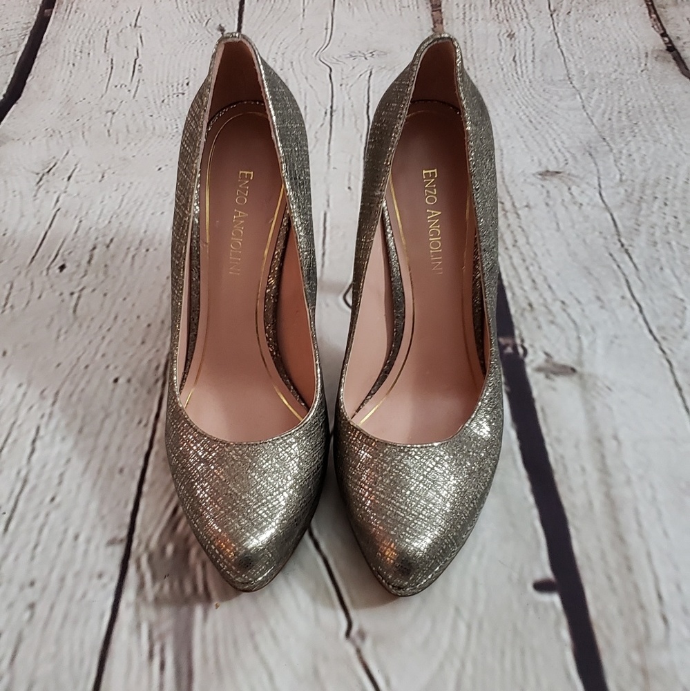 Enzo Angiolini Metalic Stiletto sz 9